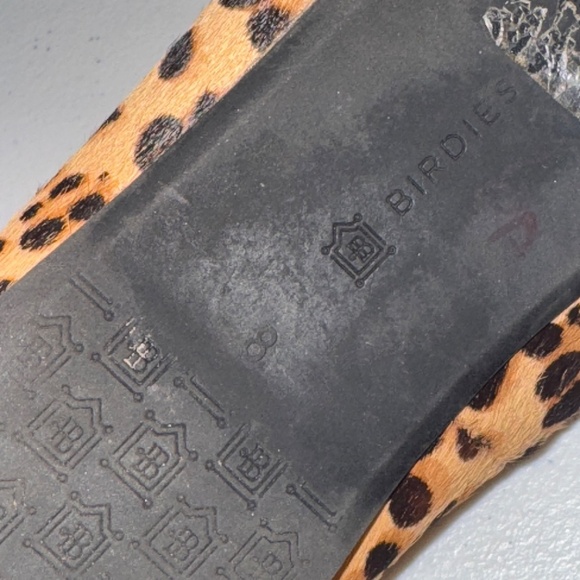 Birdies The Starling Cheetah Calf Hair Leopard Print Loafer Flats Size 8 - Picture 11 of 11